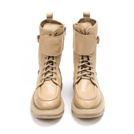 Ženske kožne plitke čizme Roberto-Serpentini-M9 bež ravne 5 16302 roberto serpentini m9 meringa 3